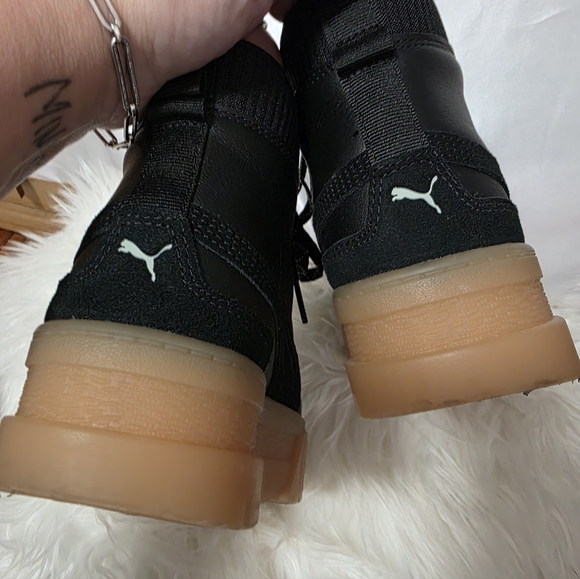 Puma Black and Gum Women's Mayze  High-Top Sneakers - Picture 4 of 6